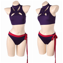 Psylocke Maillot de Bain 2-Pièces Cosplay Costume
