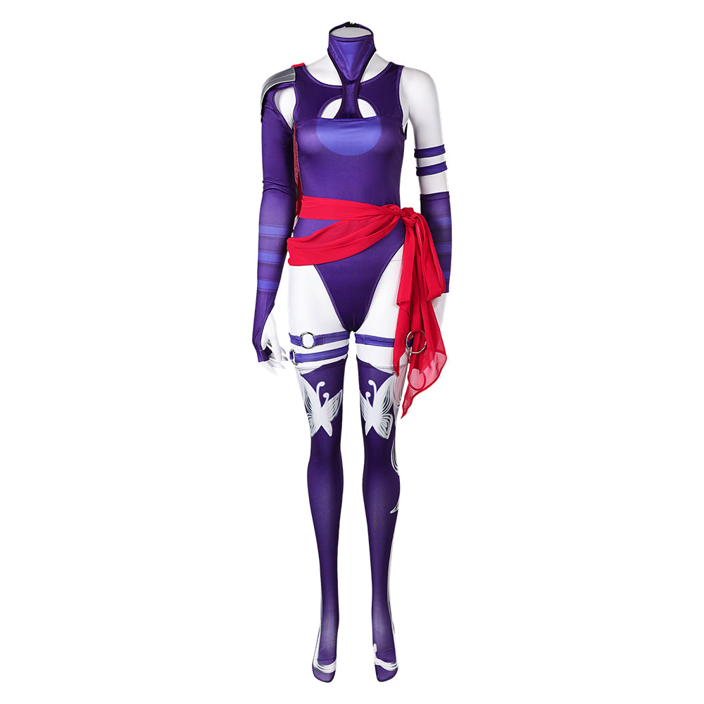 Psylocke Tenue Violette Cosplay Costume