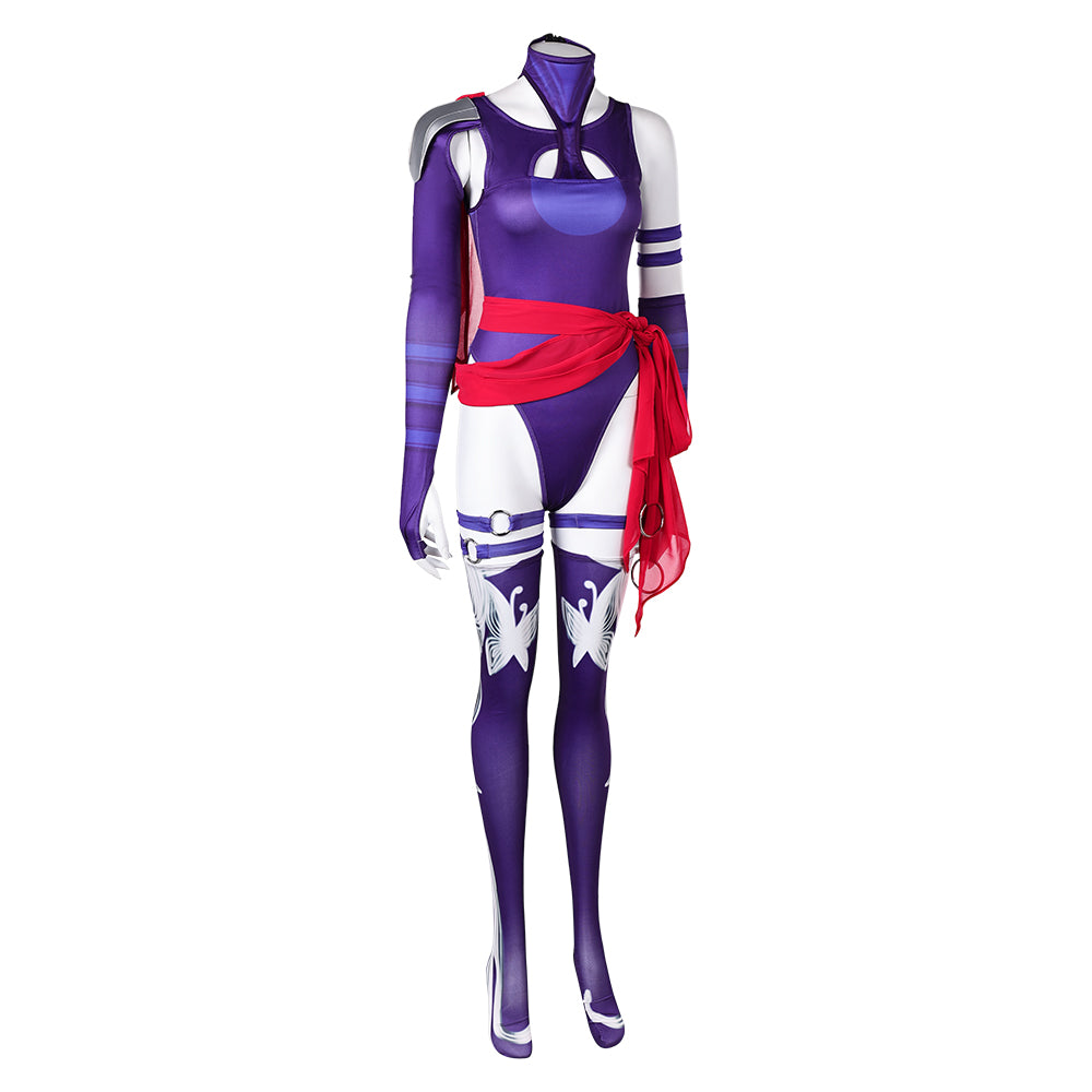 Psylocke Tenue Violette Cosplay Costume