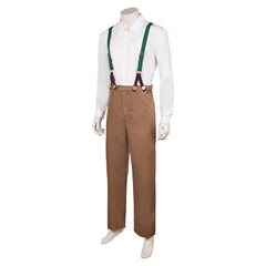 Quand Souffle Le Vent Jim Bloggs Chemise Blanche+Salopette Marron Cosplay Costume