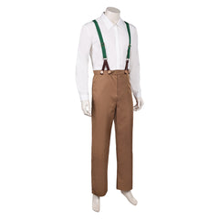 Quand Souffle Le Vent Jim Bloggs Chemise Blanche+Salopette Marron Cosplay Costume