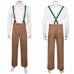 Quand Souffle Le Vent Jim Bloggs Chemise Blanche+Salopette Marron Cosplay Costume