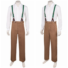 Quand Souffle Le Vent Jim Bloggs Chemise Blanche+Salopette Marron Cosplay Costume