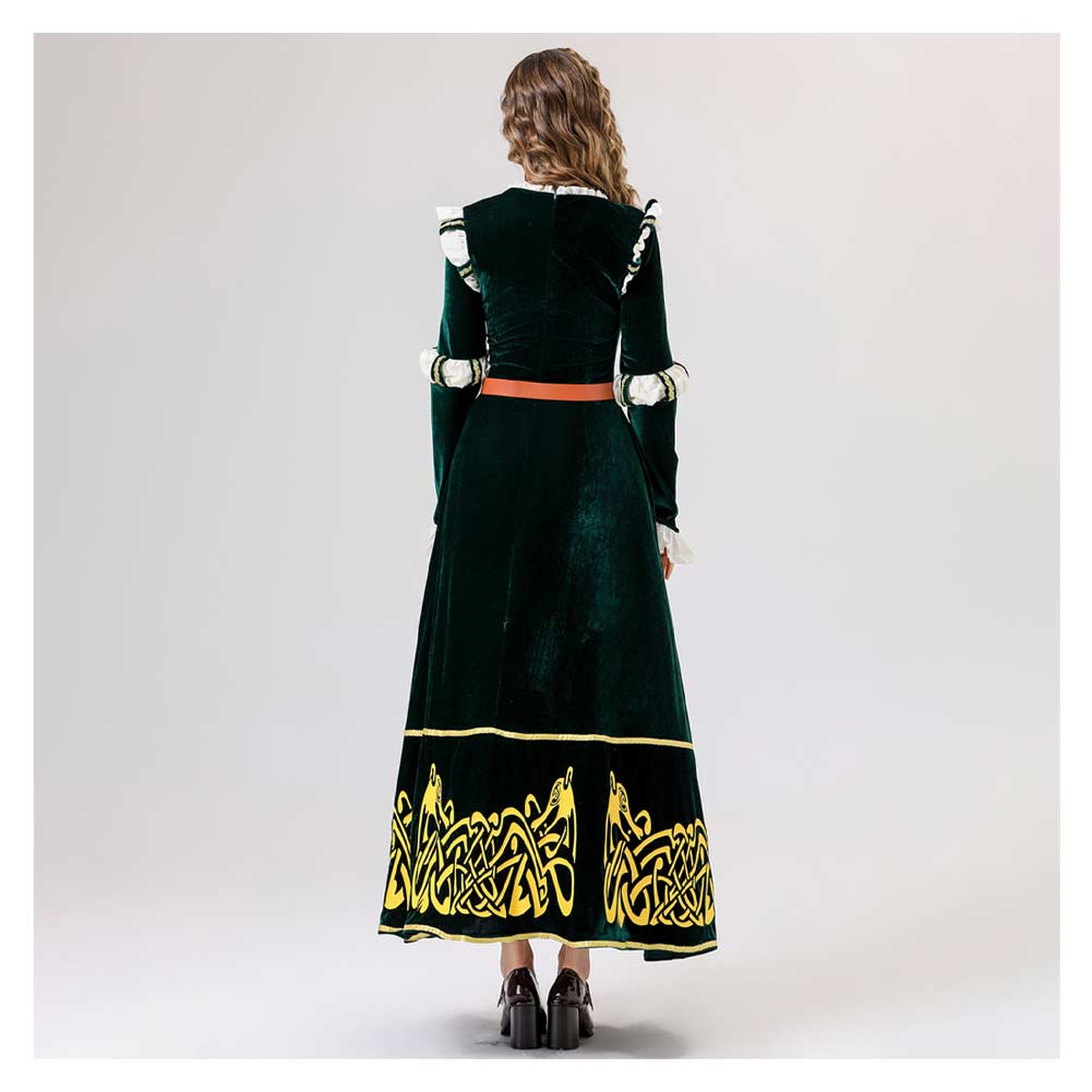 Rebelle Princesse Merida Robe Verte Cosplay Costume –