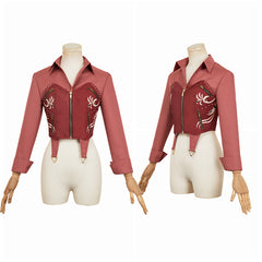 Resident Evil 30e Anniversaire Claire Redfield Chemise et Gilet Rouges Cosplay Costume
