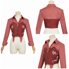 Resident Evil 30e Anniversaire Claire Redfield Chemise et Gilet Rouges Cosplay Costume