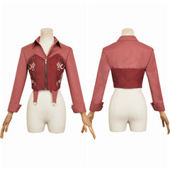 Resident Evil 30e Anniversaire Claire Redfield Chemise et Gilet Rouges Cosplay Costume