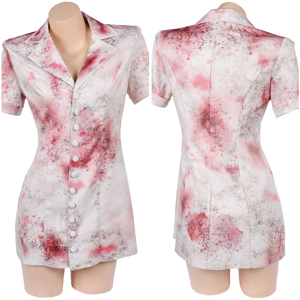 Return to Silent Hill(2026) Infirmière Uniforme Blanc Endommagé Cosplay Costume
