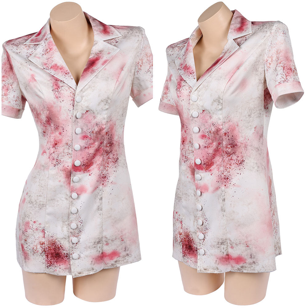 Return to Silent Hill(2026) Infirmière Uniforme Blanc Endommagé Cosplay Costume