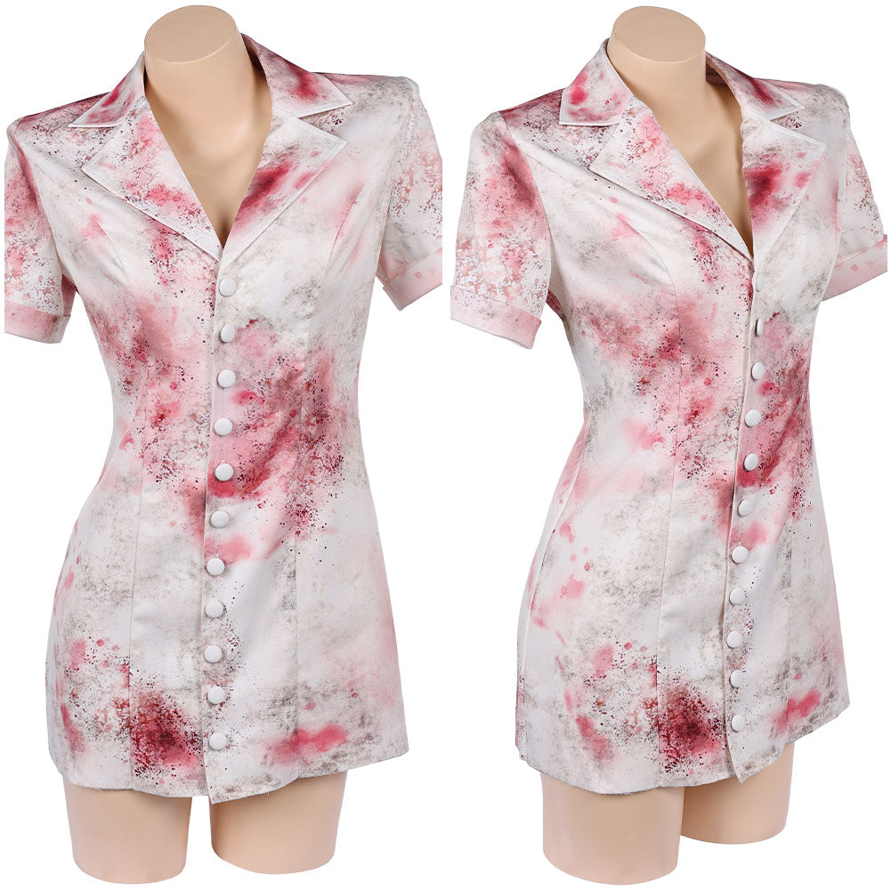 Return to Silent Hill(2026) Infirmière Uniforme Blanc Endommagé Cosplay Costume