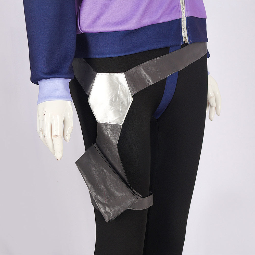 Rick et Morty Rick Sanchez Tenue Noire et Violette Cosplay Costume