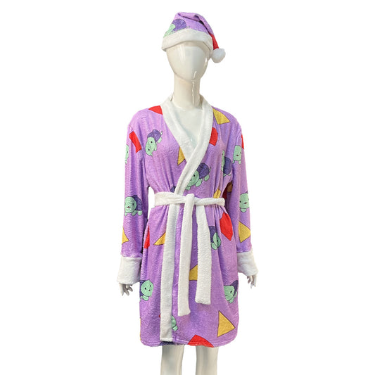 Rumi Pyjama Robe Violette Cosplay Costume