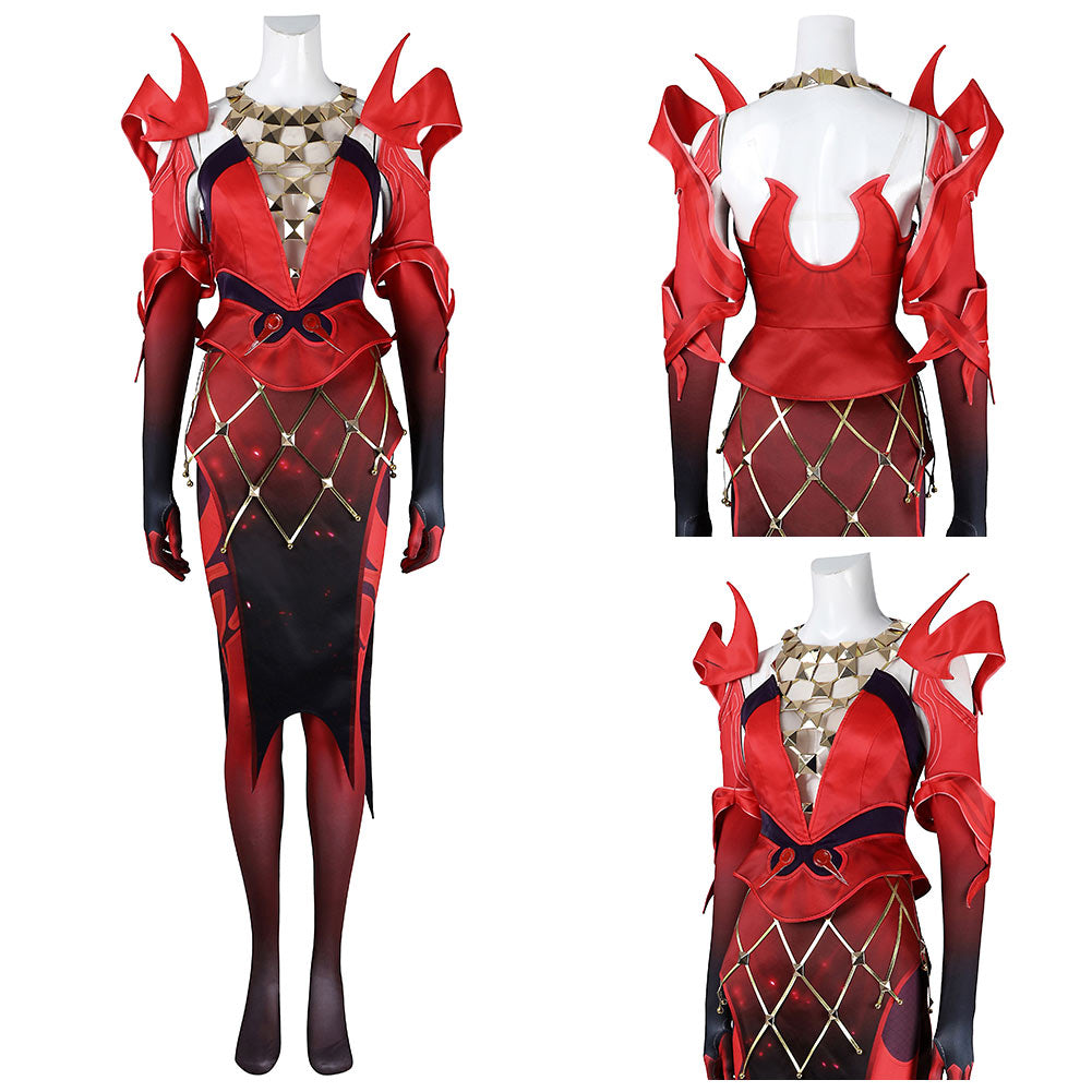 Scarlet Witch Wanda Tenue Rouge Cosplay Costume