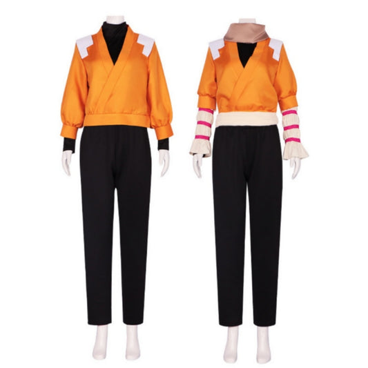 Cosplay Costume Yoruichi Shihouin Anime Cosplay Tenue Orange et Noire Adulte
