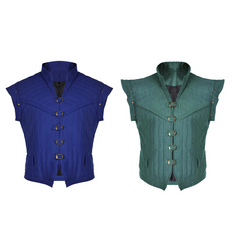 Raiponce Flynn Rider Gilet Bleu/Vert Médiéval Cosplay Costume