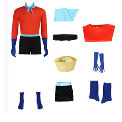 SpongeBob Barnacle Boy Tenue Rouge et Noire Cosplay Costume