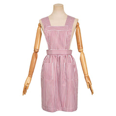 Stranger Things Saison 4(2025) Nancy Tablier Rose à Rayures Cosplay Costume