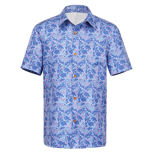 Stranger Things Saison 4(2025) Steve Chemise Bleue Cosplay Costume