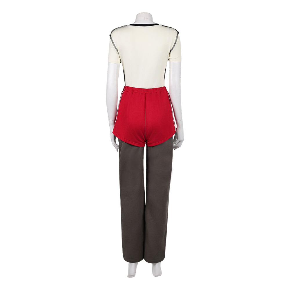 Stranger Things Saison 5 Eleven 11 Jane Hopper Tenue Jaune et Rouge Cosplay Costume