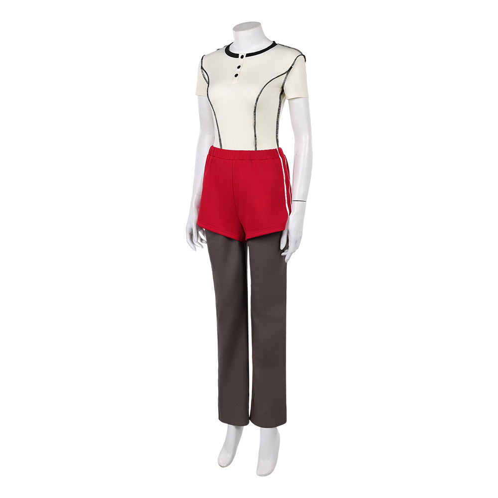 Stranger Things Saison 5 Eleven 11 Jane Hopper Tenue Jaune et Rouge Cosplay Costume