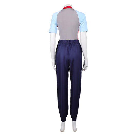Stranger Things Saison 5 Eleven Tenue Grise et Bleue Cosplay Costume
