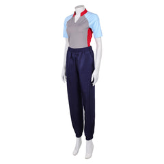 Stranger Things Saison 5 Eleven Tenue Grise et Bleue Cosplay Costume