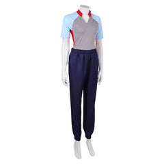Stranger Things Saison 5 Eleven Tenue Grise et Bleue Cosplay Costume