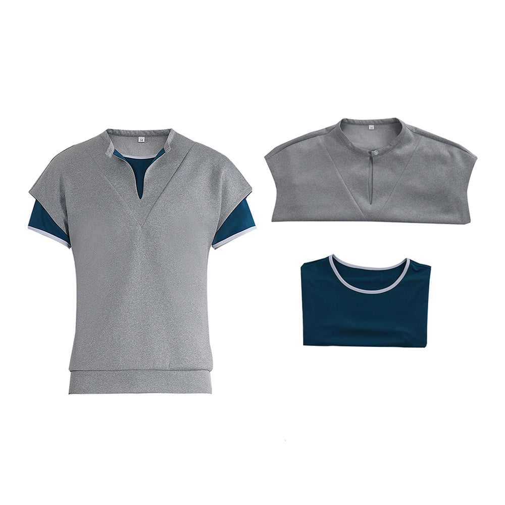 Stranger Things Saison 5 Erica Sinclair T-shirt Gris Cosplay Costume