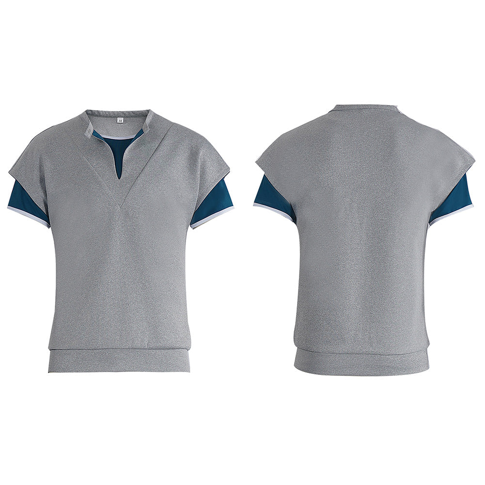 Stranger Things Saison 5 Erica Sinclair T-shirt Gris Cosplay Costume