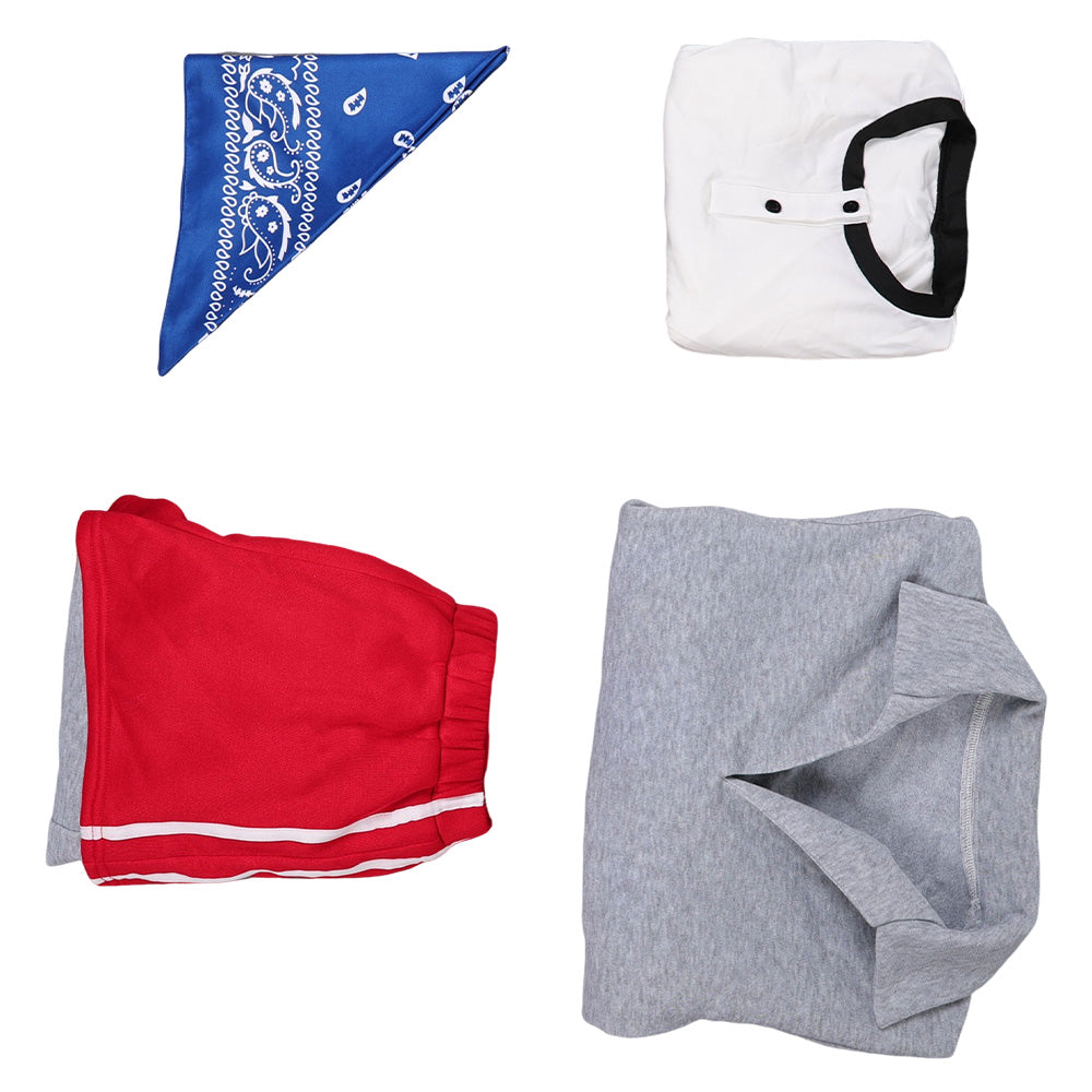 Stranger Things Saison 5(2025) Eleven Tenue Grise et Rouge Cosplay Costume Ver.2