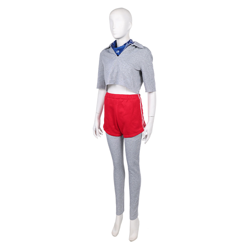 Stranger Things Saison 5(2025) Eleven Tenue Grise et Rouge Cosplay Costume Ver.2