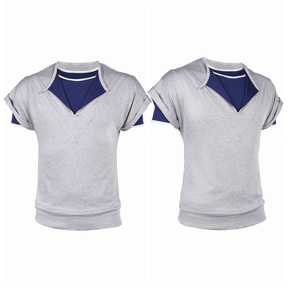 Stranger Things Saison 5(2025) Lucas Sinclair Haut Gris Cosplay Costume