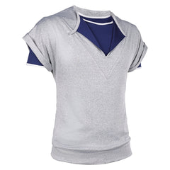 Stranger Things Saison 5(2025) Lucas Sinclair Haut Gris Cosplay Costume