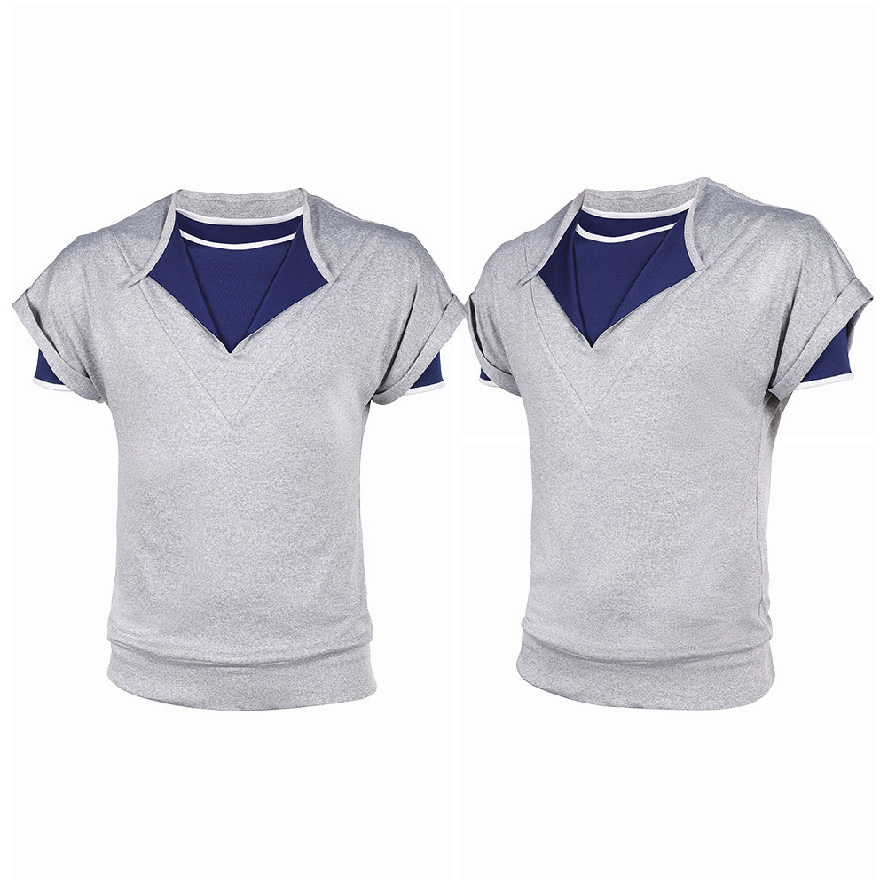 Stranger Things Saison 5(2025) Lucas Sinclair Haut Gris Cosplay Costume