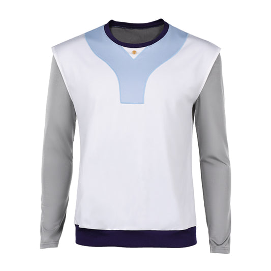 Stranger Things Saison 5(2025) Lucas Sinclair Sweat-shirt Gris et Blanc Cosplay Costume