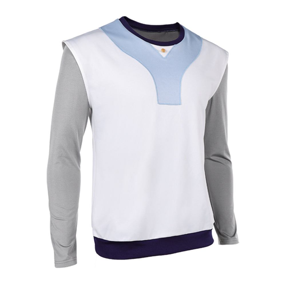 Stranger Things Saison 5(2025) Lucas Sinclair Sweat-shirt Gris et Blanc Cosplay Costume