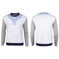 Stranger Things Saison 5(2025) Lucas Sinclair Sweat-shirt Gris et Blanc Cosplay Costume