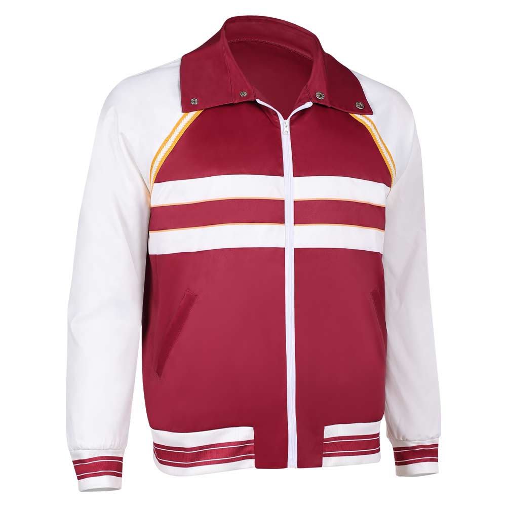Stranger Things Saison 5(2025) Lucas Sinclair Veste Rouge et Blanche Cosplay Costume