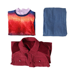 Stranger Things Saison 5(2025) Max Mayfield Tenue Rouge et Bleue Cosplay Costume