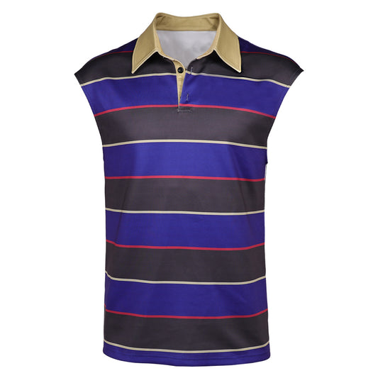 Stranger Things Saison 5(2025) Mike Wheeler Gilet Rayé Violet et Noir Cosplay Costume