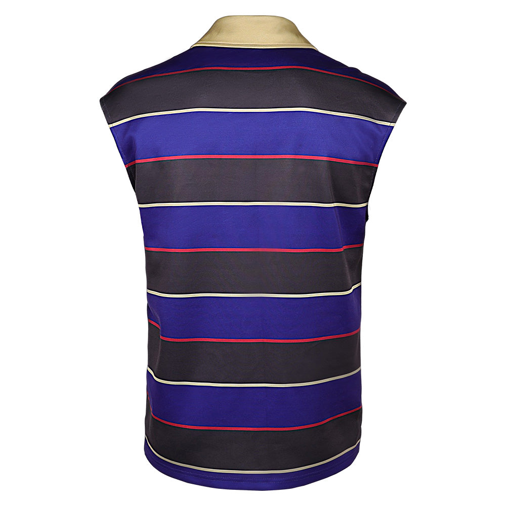 Stranger Things Saison 5(2025) Mike Wheeler Gilet Rayé Violet et Noir Cosplay Costume