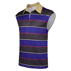 Stranger Things Saison 5(2025) Mike Wheeler Gilet Rayé Violet et Noir Cosplay Costume