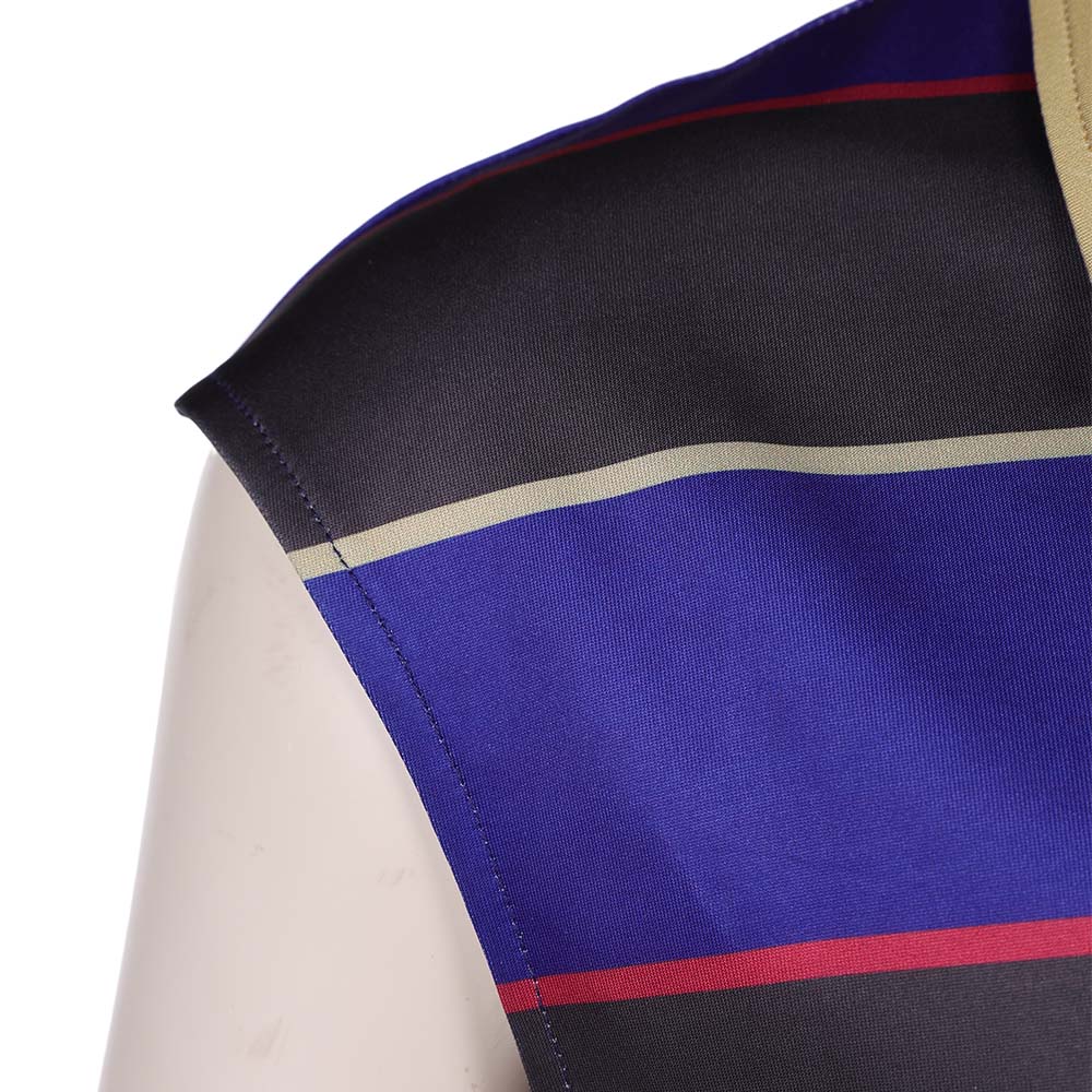 Stranger Things Saison 5(2025) Mike Wheeler Gilet Rayé Violet et Noir Cosplay Costume