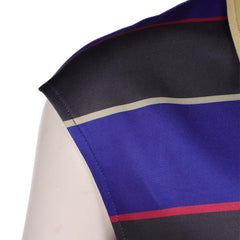 Stranger Things Saison 5(2025) Mike Wheeler Gilet Rayé Violet et Noir Cosplay Costume