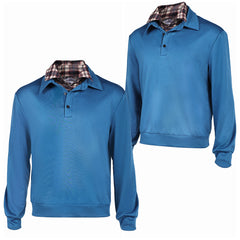 Stranger Things Saison 5(2025) Will Byers Sweat-shirt Bleu Faux Deux-pièces Cosplay Costume