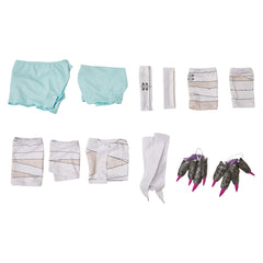 Street Fighter 6 AKI Tenue Verte Claire Cosplay Costume