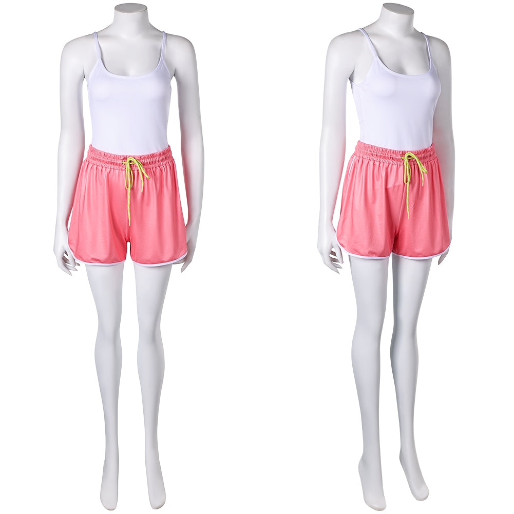 Street Fighter 6 Mai Shiranui Tenue Blanche et Rose Cosplay Costume