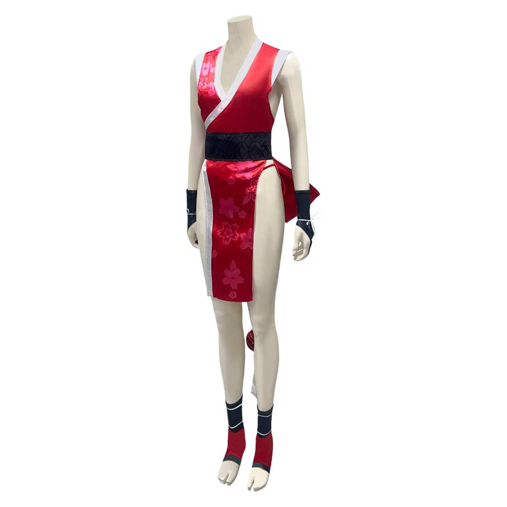 Street Fighter 6 Mai Shiranui Tenue Rouge Cosplay Costume