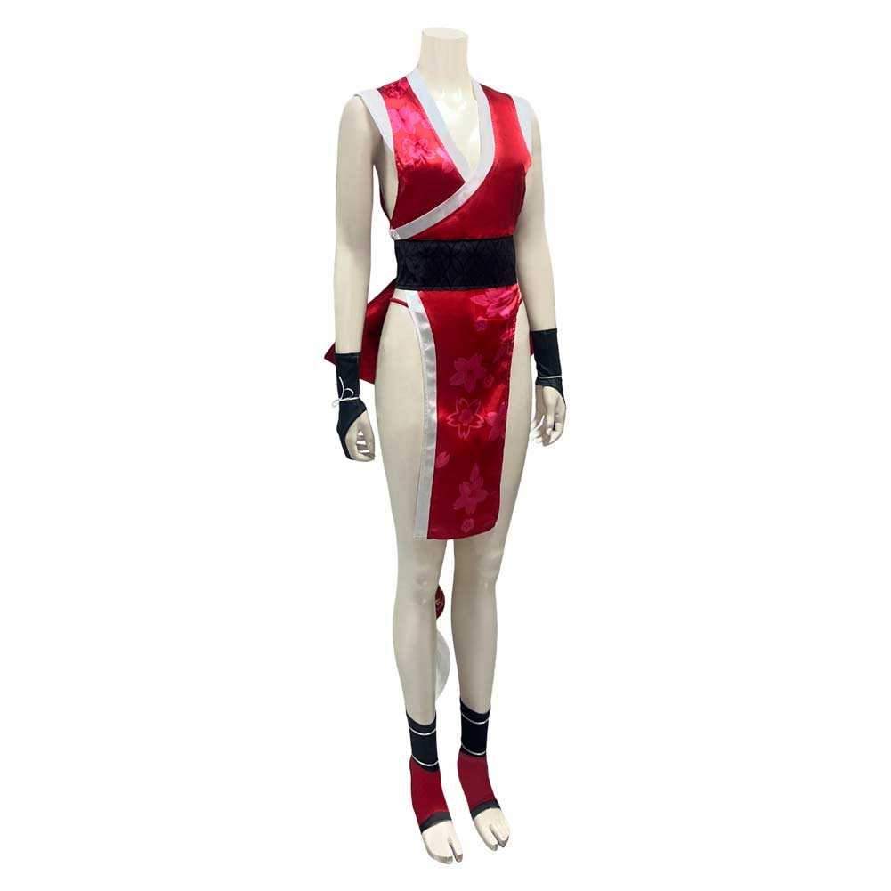 Street Fighter 6 Mai Shiranui Tenue Rouge Cosplay Costume