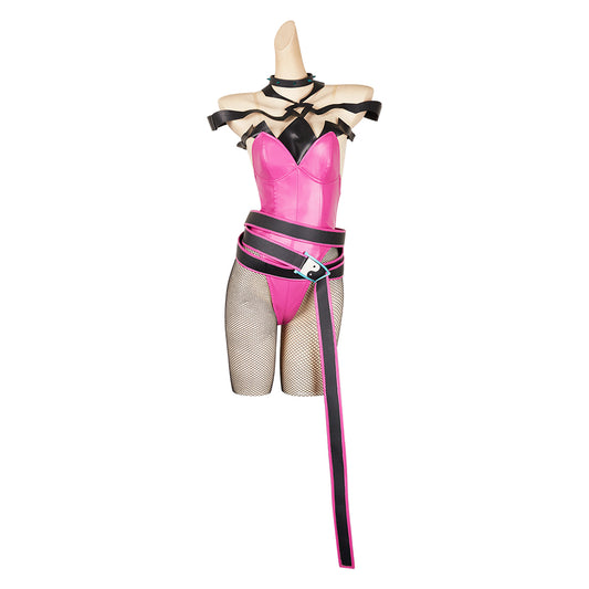 Street Fighter VI Han Juri Bunny Girl Rose Cosplay Costume